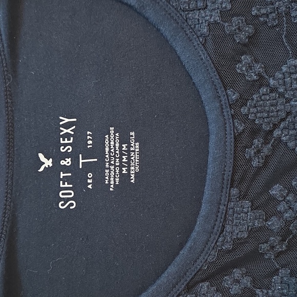 EUC American Eagle Soft & Sexy Peplum T-Shirt - Picture 2 of 9